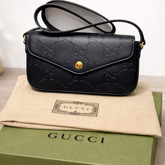Gucci Handbags - Gucci Gilbert Black Crossbody